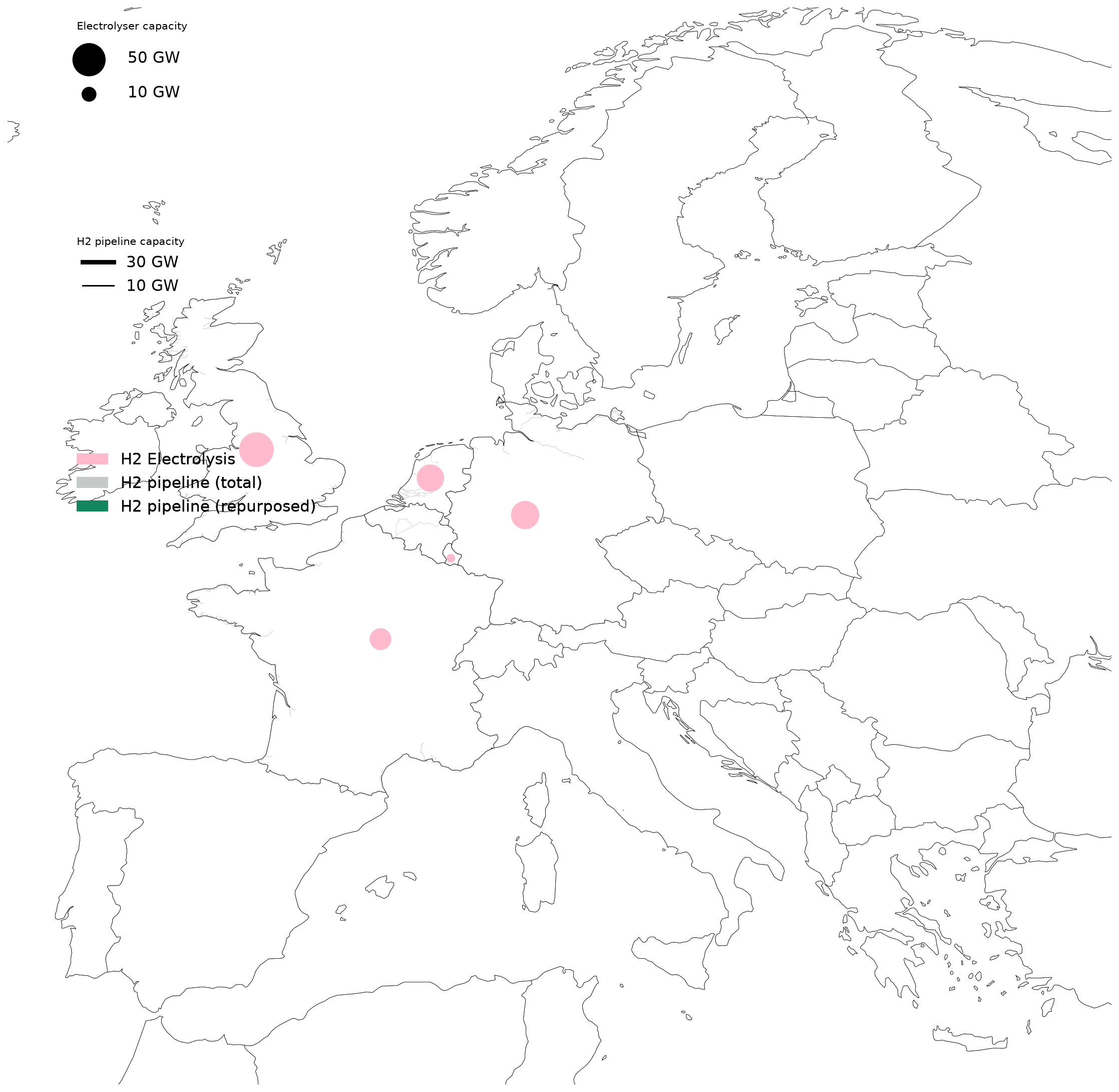 Hydrogen network 2050