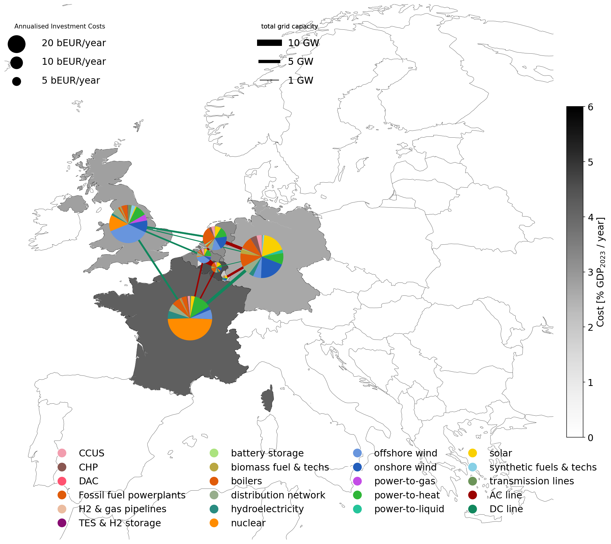 System cost map 2040
